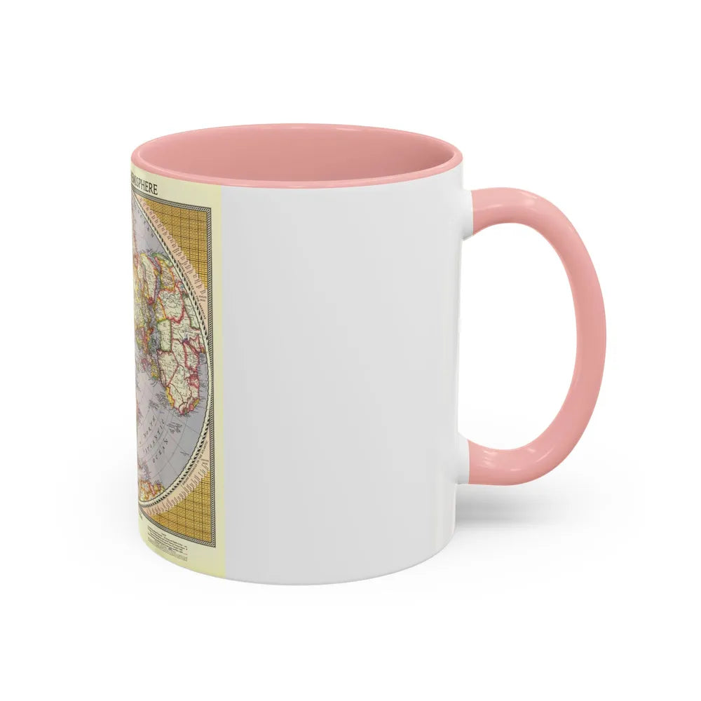 Northern Hemisphere (1946) (Map) Accent Coffee Mug-Go Mug Yourself