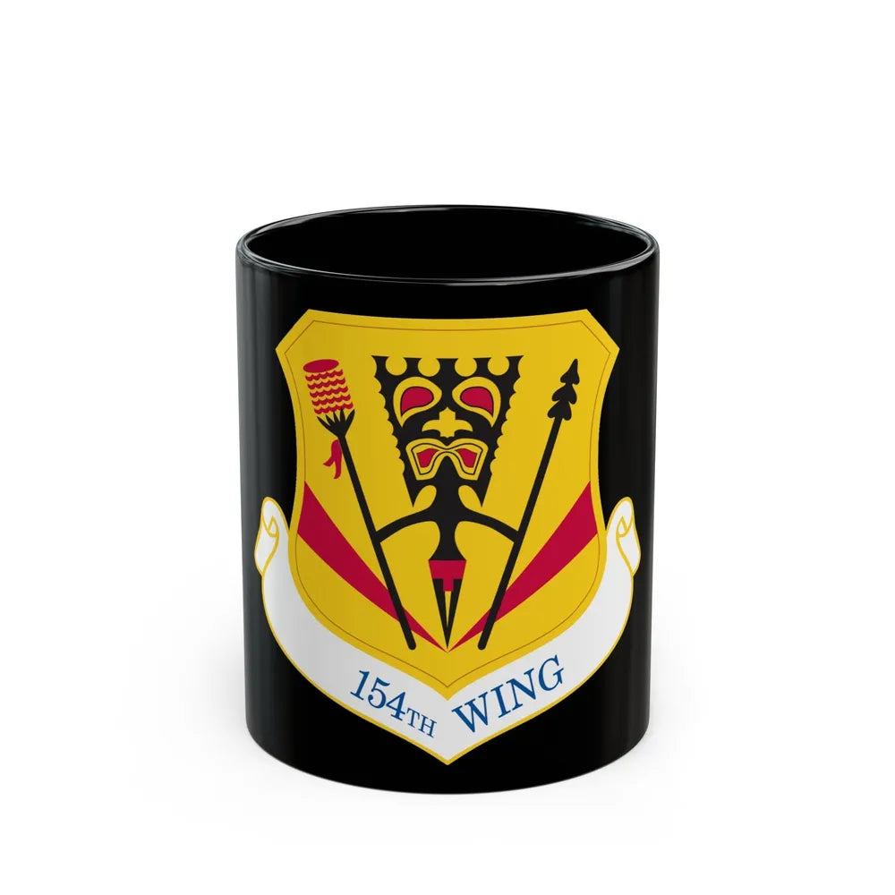 154th Wing (U.S. Air Force) Black Coffee Mug-11oz-Go Mug Yourself