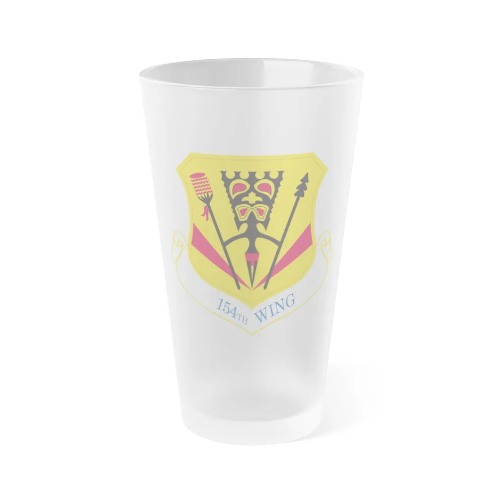 154th Wing (U.S. Air Force) Frosted Pint Glass 16oz-Go Mug Yourself