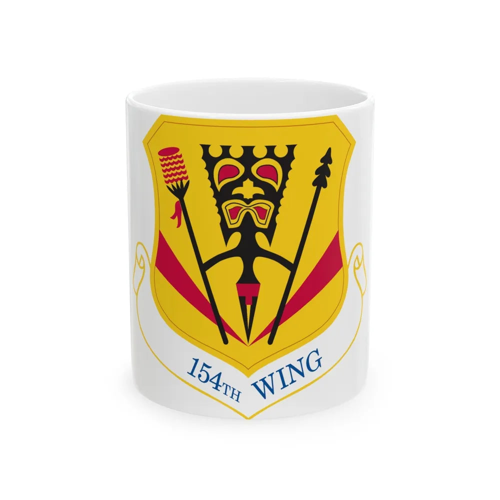 154th Wing (U.S. Air Force) White Coffee Mug-11oz-Go Mug Yourself