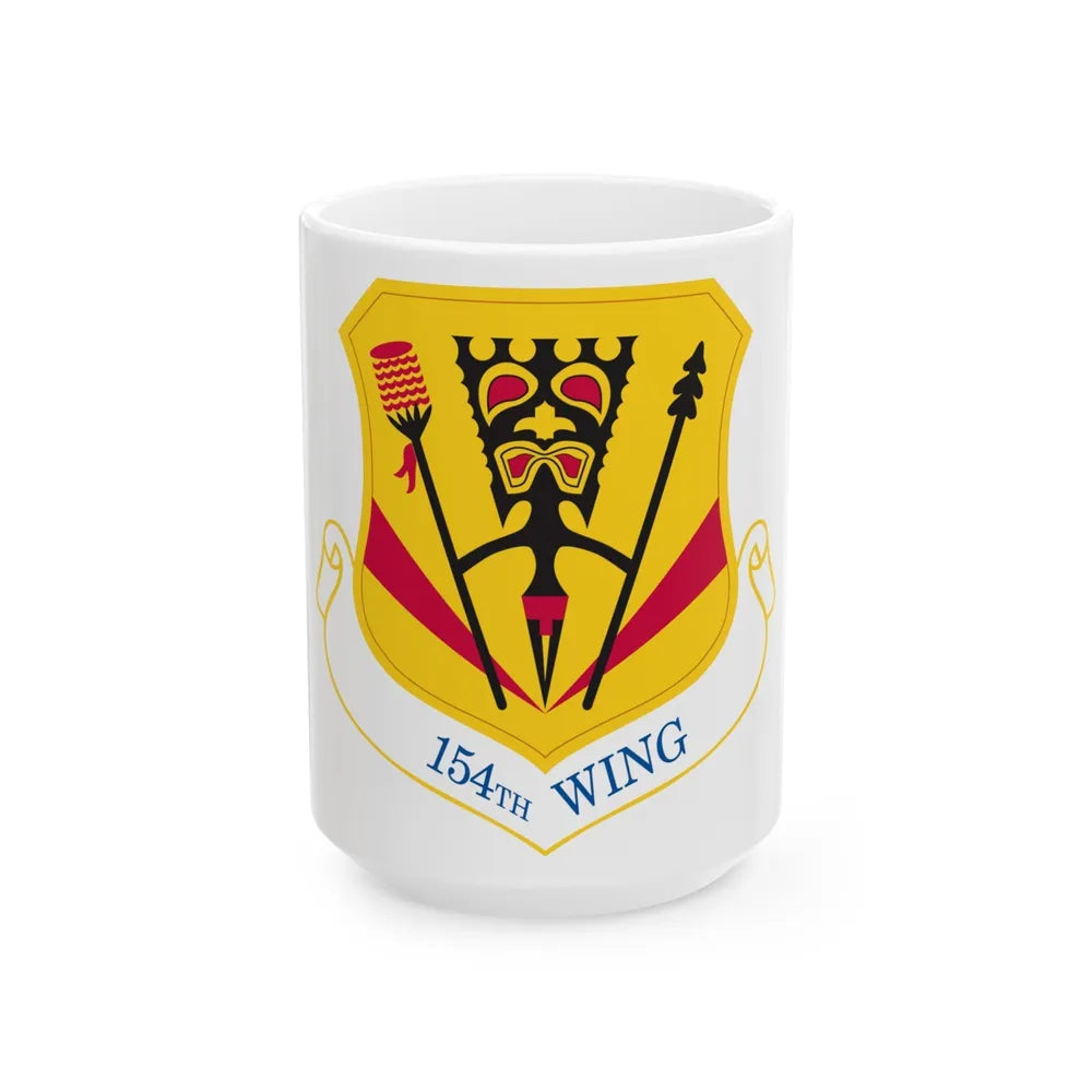 154th Wing (U.S. Air Force) White Coffee Mug-15oz-Go Mug Yourself