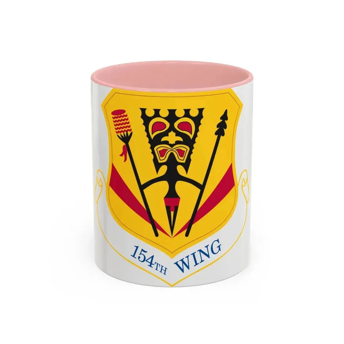 154th Wing (U.S. Air Force) Accent Coffee Mug 11oz Pink - Go Mug Yourself