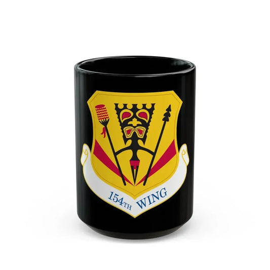 154th Wing (U.S. Air Force) Black Coffee Mug 15oz - Go Mug Yourself