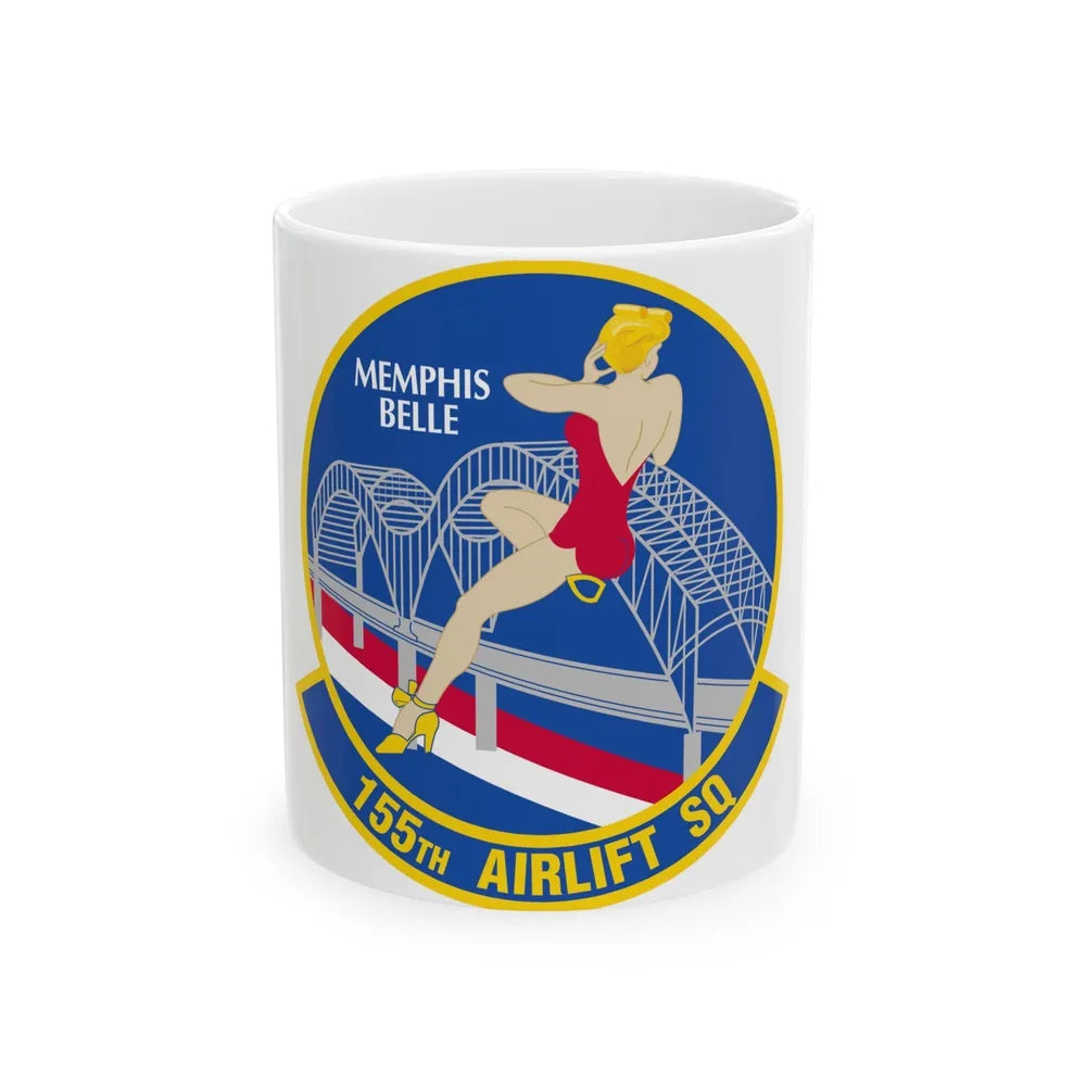 155 Airlift Squadron (U.S. Air Force) White Coffee Mug-11oz-Go Mug Yourself