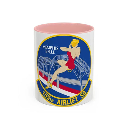 155 Airlift Squadron (U.S. Air Force) Accent Coffee Mug 11oz Pink - Go Mug Yourself
