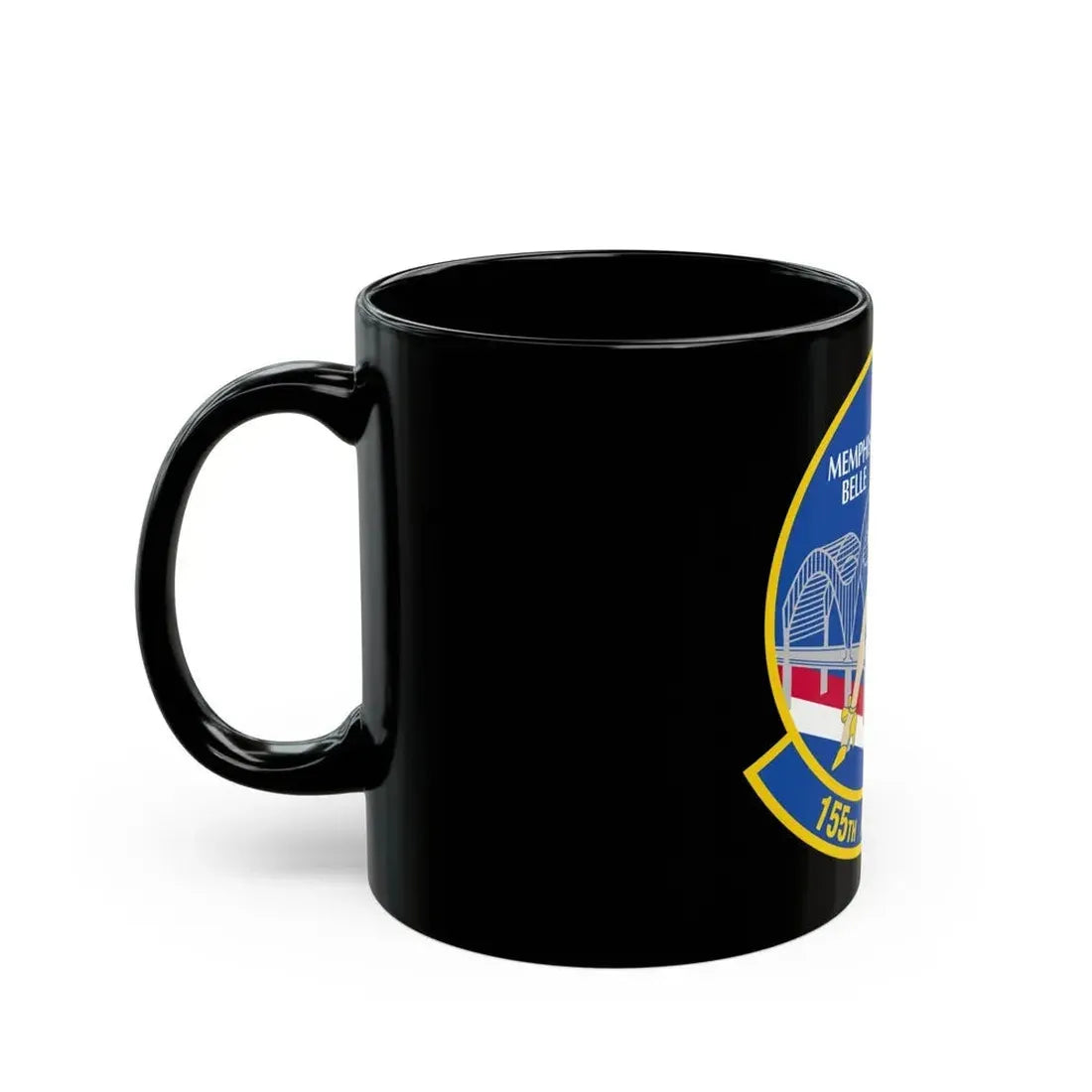 155 Airlift Squadron (U.S. Air Force) Black Coffee Mug - Go Mug Yourself