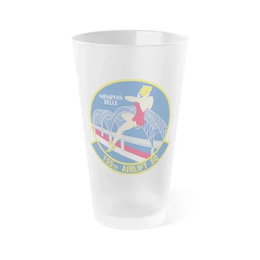 155 Airlift Squadron (U.S. Air Force) Frosted Pint Glass 16oz 16oz Frosted - Go Mug Yourself