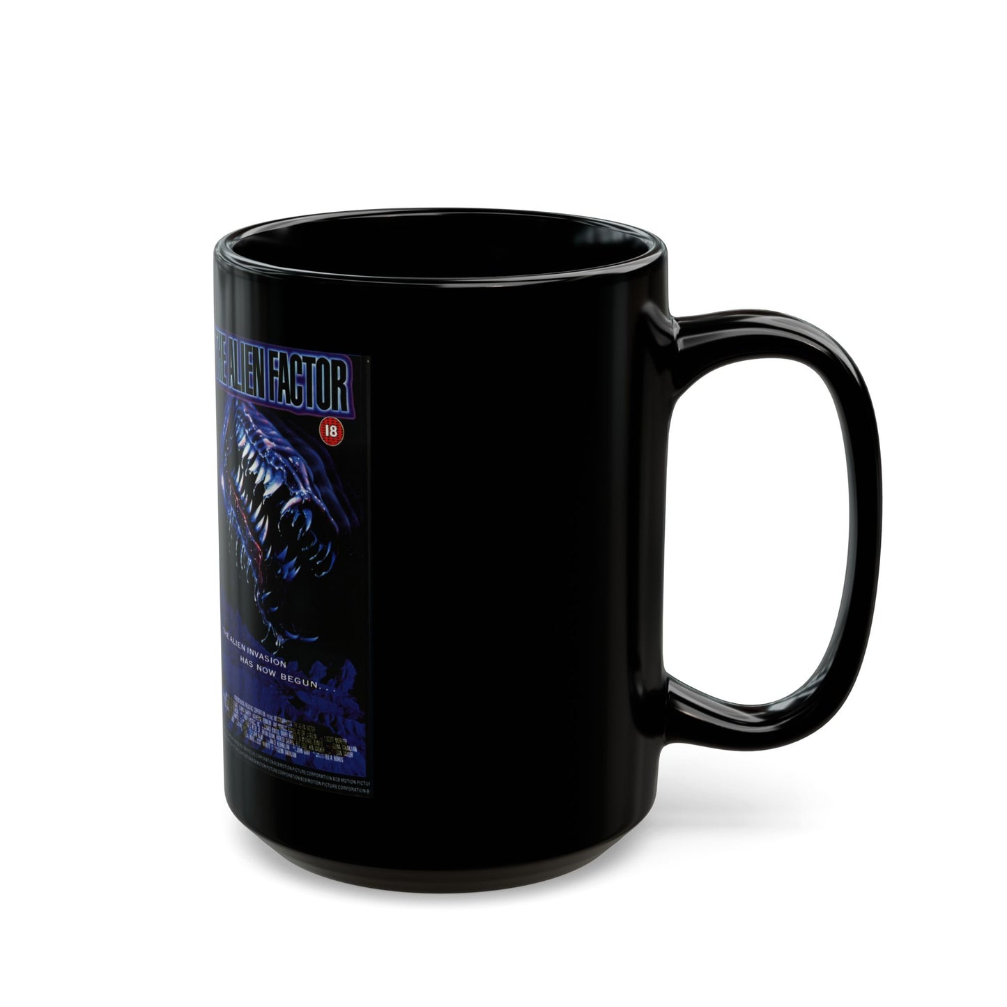 THE ALIEN FACTOR (VHS COVER) - Black Coffee Mug