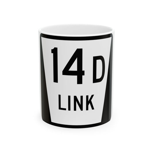 N LINK 14D (Nebraska) (Road Sign) White Coffee Mug
