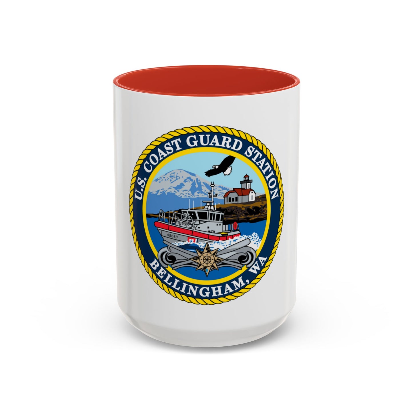 USCG Station Bellingham WA (U.S. Coast Guard) Accent Coffee Mug