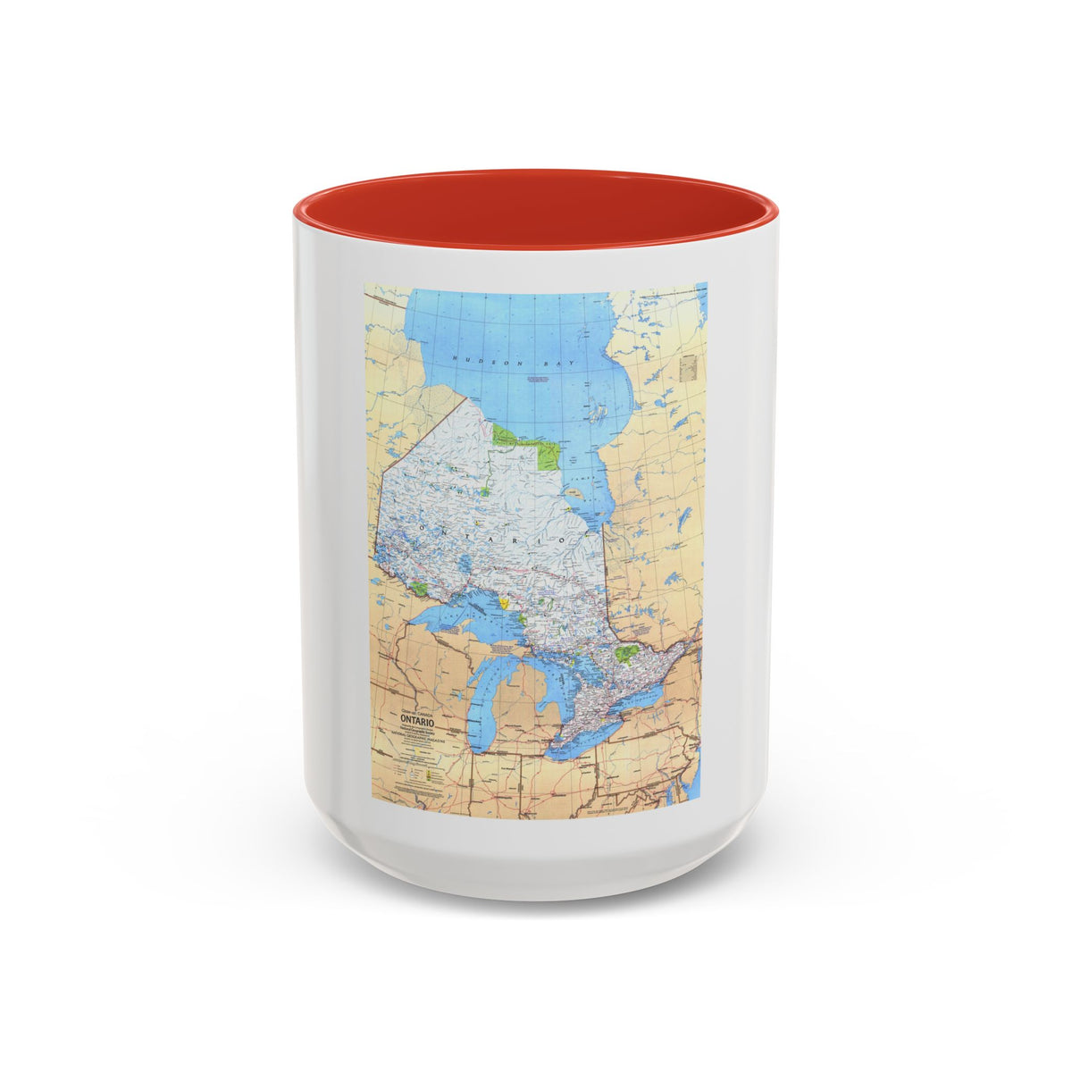 Canada - Ontario (1978) (Map) Accent Coffee Mug