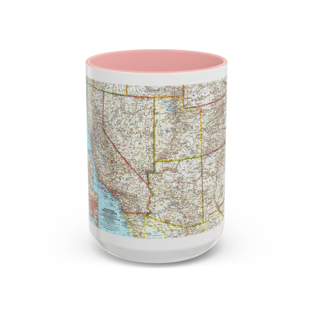 USA - Southwestern (1959) (Map) Accent Coffee Mug