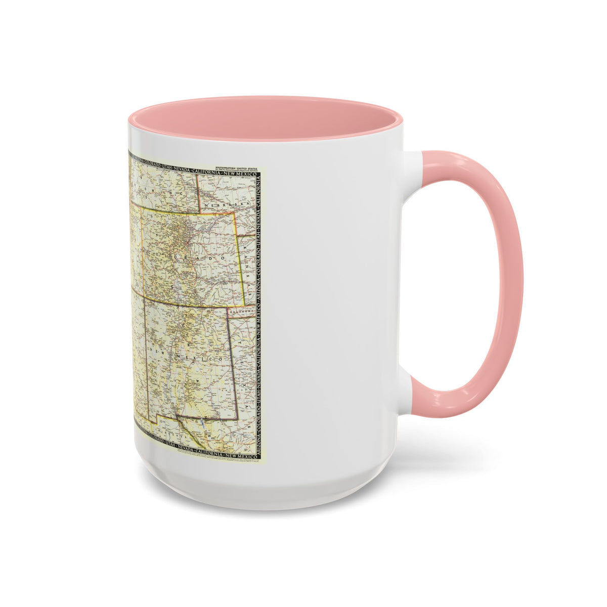 USA - Southwestern (1948) (Map) Accent Coffee Mug