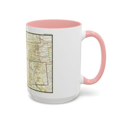 USA - Southwestern (1948) (Map) Accent Coffee Mug