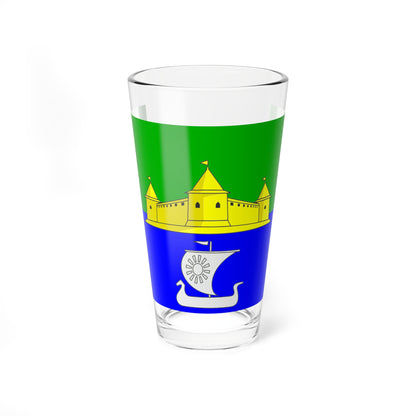 Flag Morozovka Leningrad oblast (Russia) Pint Glass 16oz