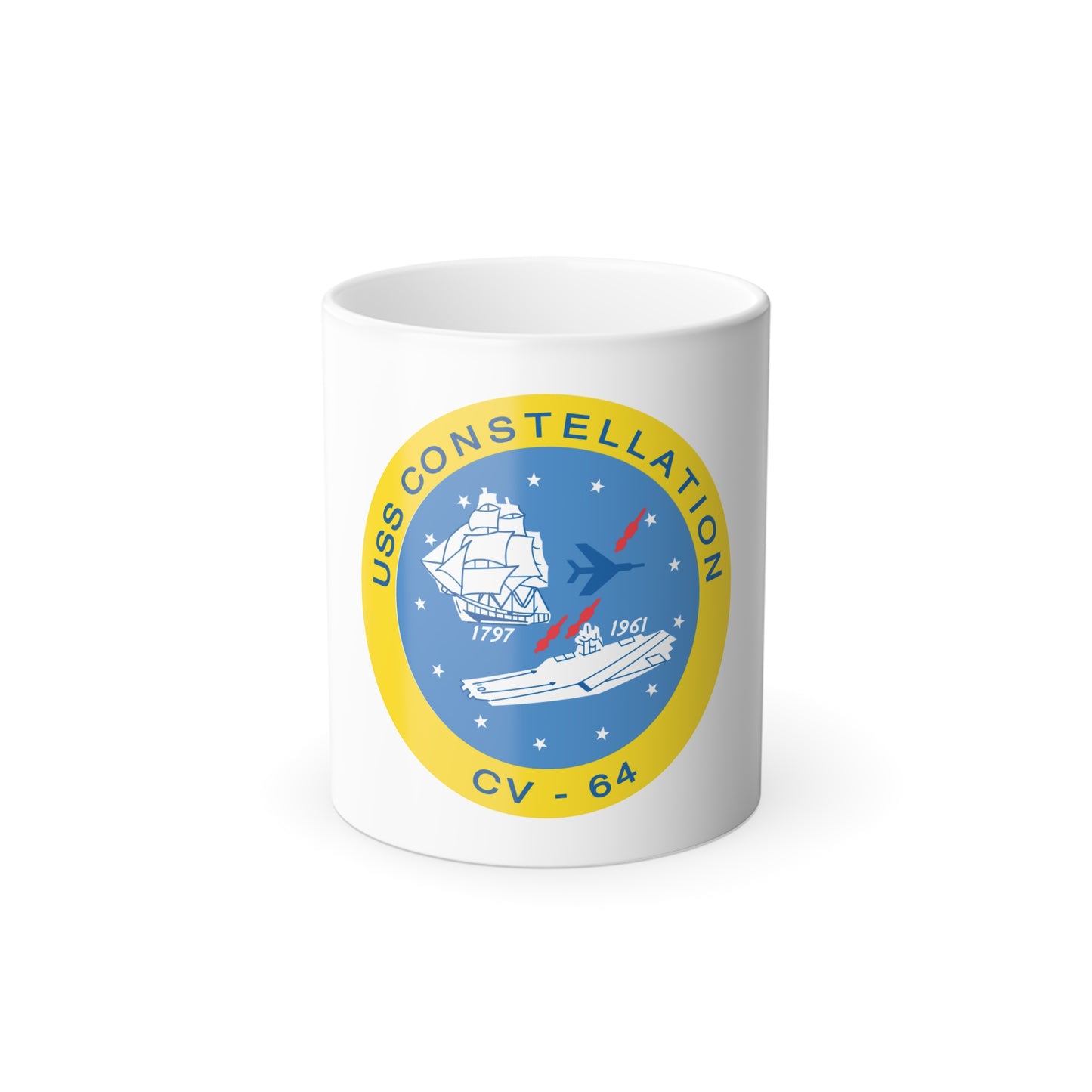 USS Constellation CV 64 (U.S. Navy) Color Changing Mug 11oz
