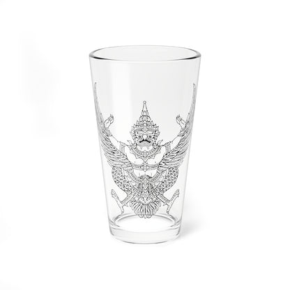 Thai government Garuda emblem Version 1 (Thailand) (Coat of Arms) Pint Glass 16oz