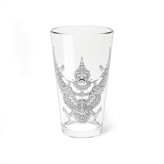 Thai government Garuda emblem Version 1 (Thailand) (Coat of Arms) Pint Glass 16oz