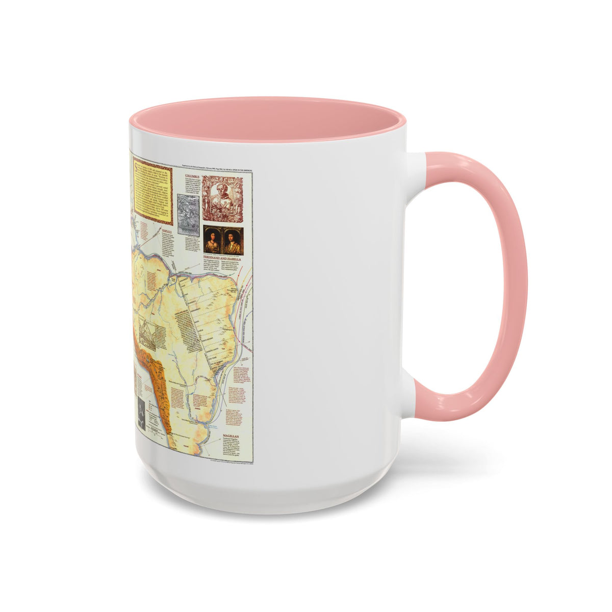 Americas - Spain in the (1992) (Map) Accent Coffee Mug