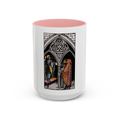 The 3 of Pentacles (Tarot Card) Accent Coffee Mug