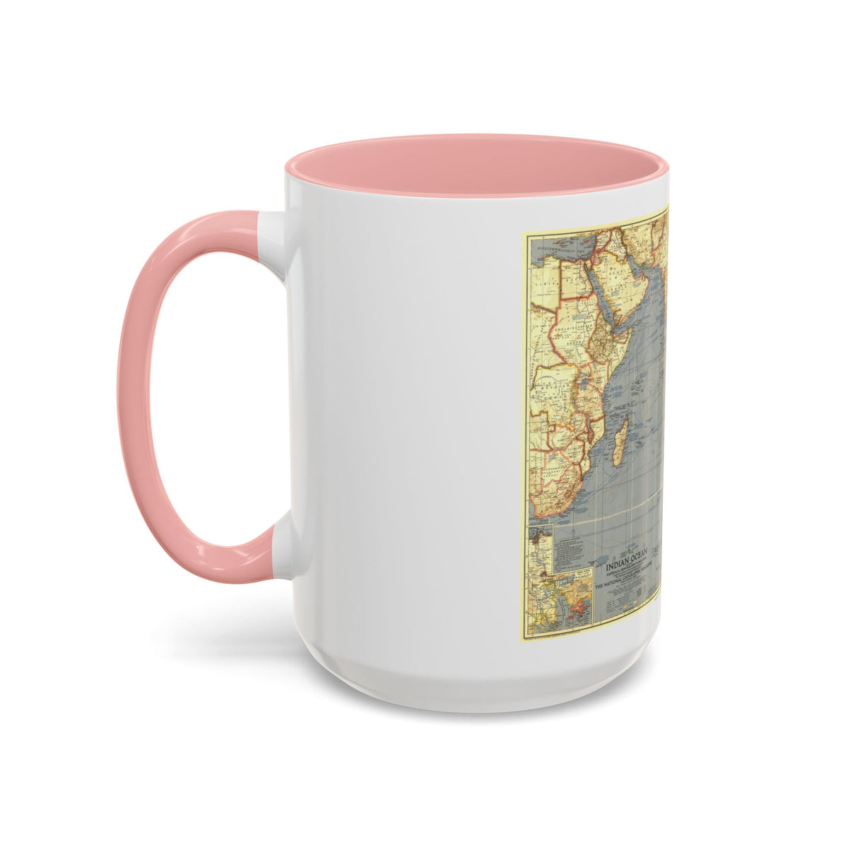 Indian Ocean (1941) (Map) Accent Coffee Mug
