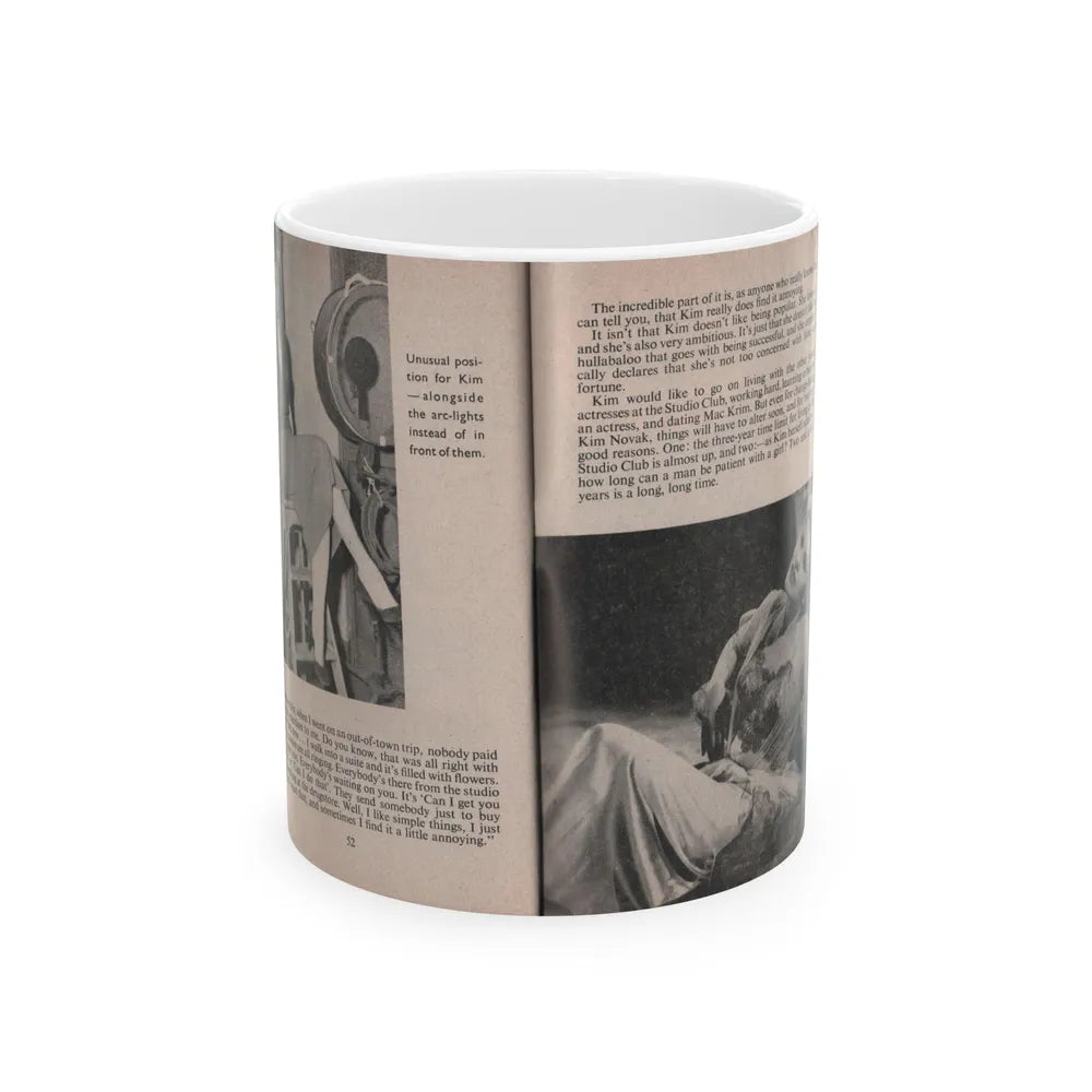 Kim Novak #163 - Scanned Mag. 66 Photos (Vintage Female Icon) White Coffee Mug-11oz-Go Mug Yourself