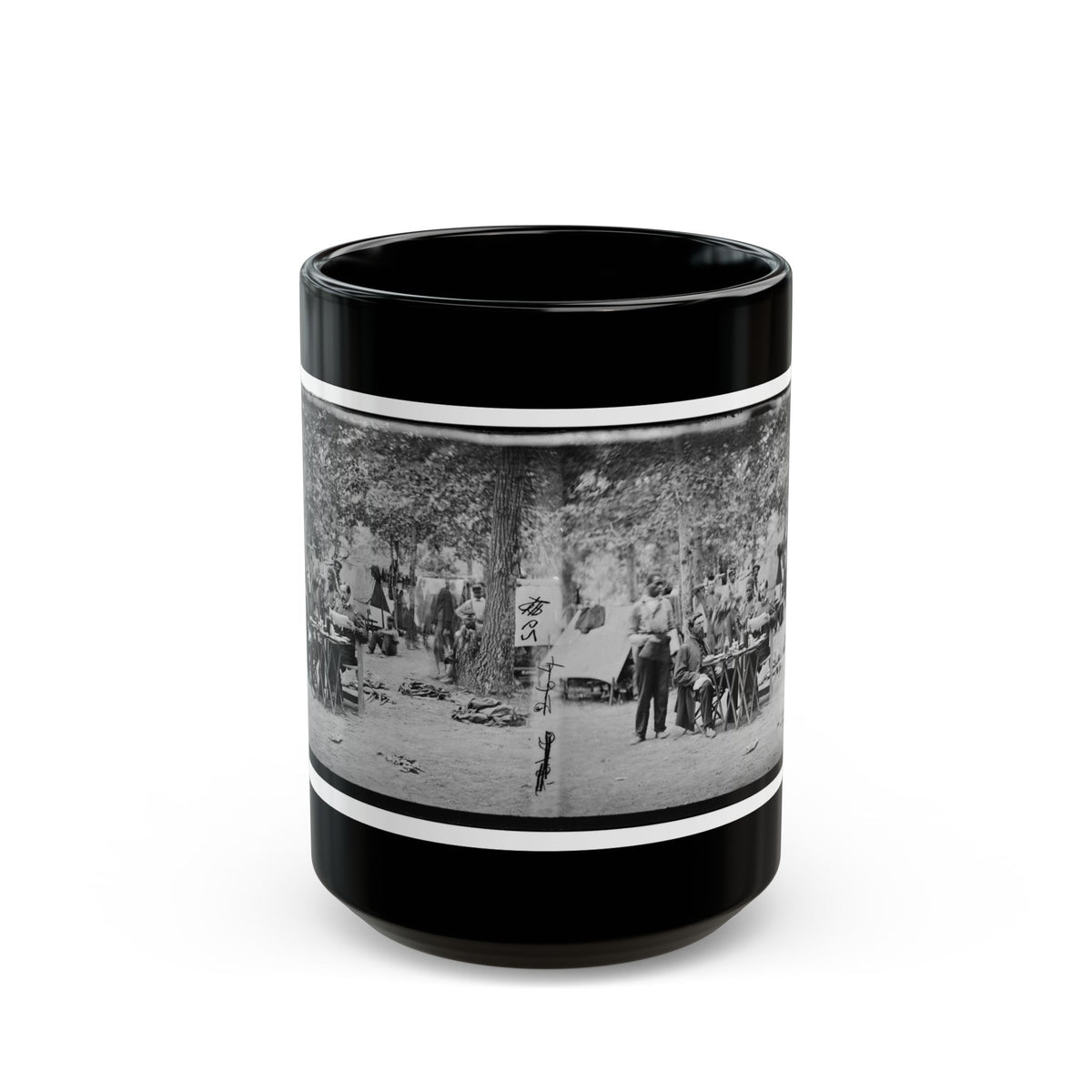 Bealeton, Virginia. Army Of The Potomac Officer's Mess Of Company D, 93d New York Infantry (U.S. Civil War) Black Coffee Mug