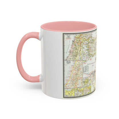 Middle East - Bible Lands and the Cradle of Western Civilization (1946) (Map) Accent Coffee Mug