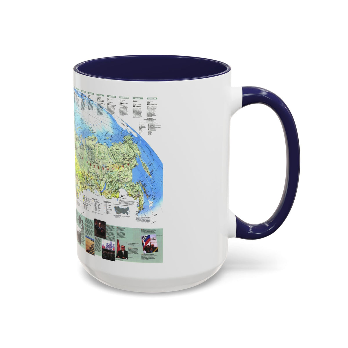 Russia - Communism to Capitalism (1993) (Map) Accent Coffee Mug