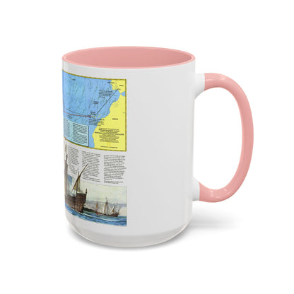 Americas - Where Did Columbus Discover America (1987) (Map) Accent Coffee Mug