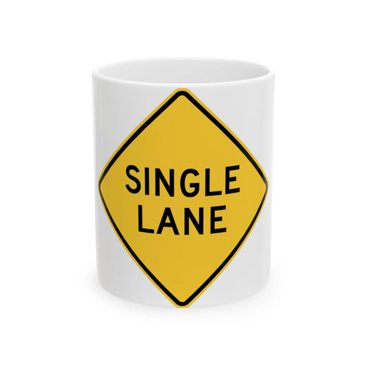 MUTCD-NY NYW3-14 (New York) (Road Sign) White Coffee Mug