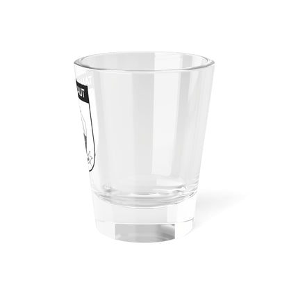 Lambang Kabupaten Tanah Laut Hitam Putih (Indonesia) (Coat of Arms) Shot Glass 1.5oz