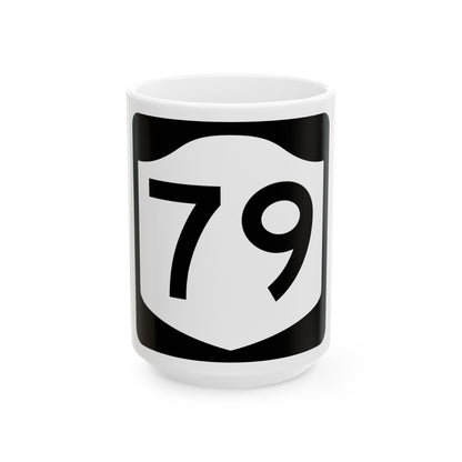 NY-79 (New York) (Road Sign) White Coffee Mug