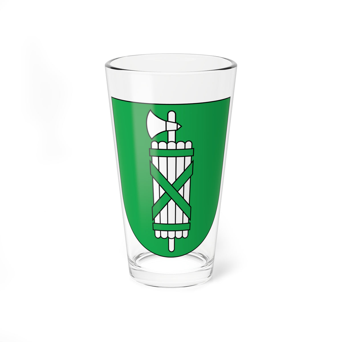 Wappen St. Gallen matt 2010 (Switzerland) (Coat of Arms) Pint Glass 16oz
