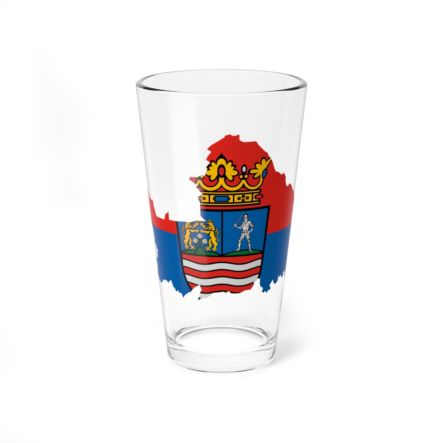 Flag-map of Gyor-Moson-Sopron County (Hungary) Pint Glass 16oz
