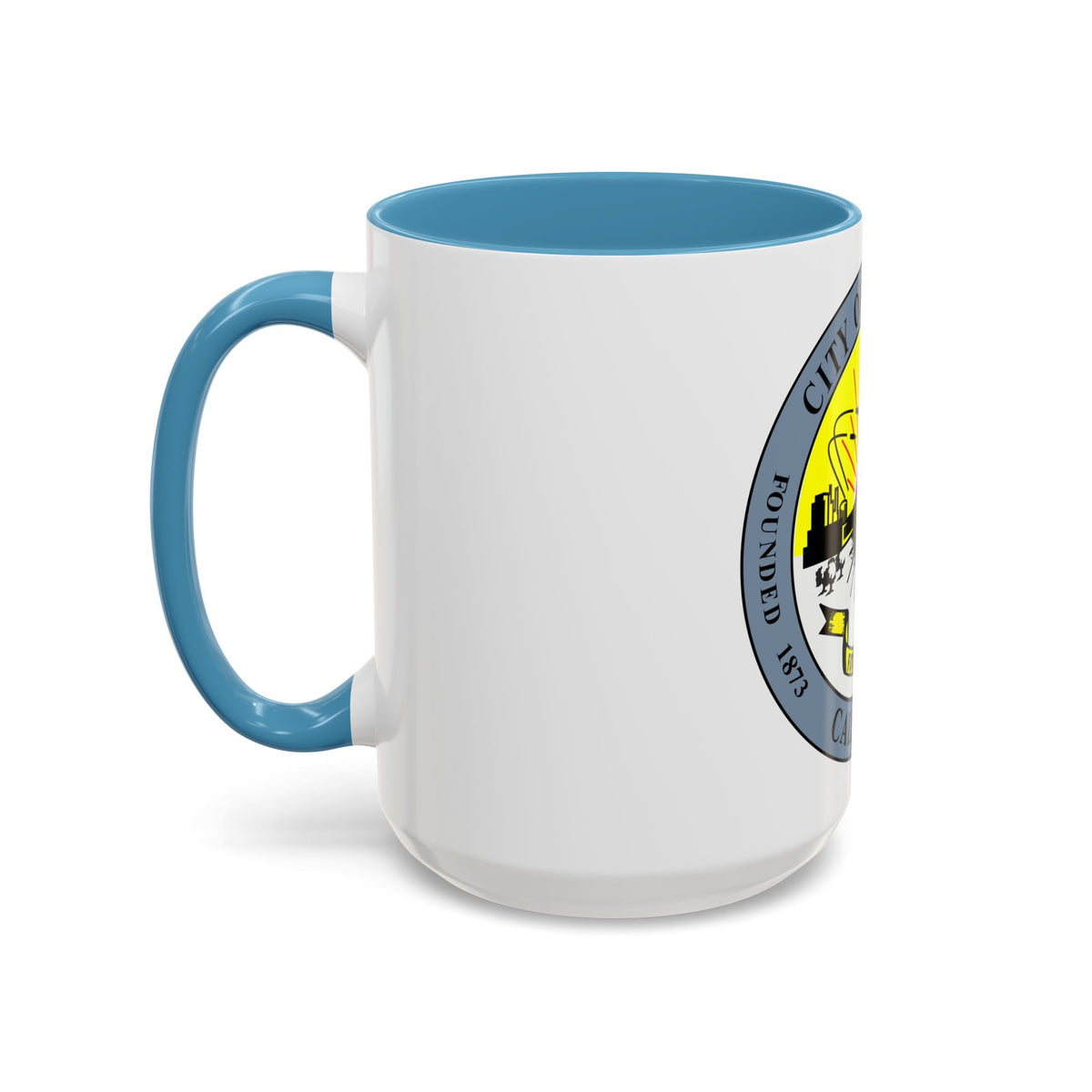 Seal of Downey California - Accent Coffee Mug