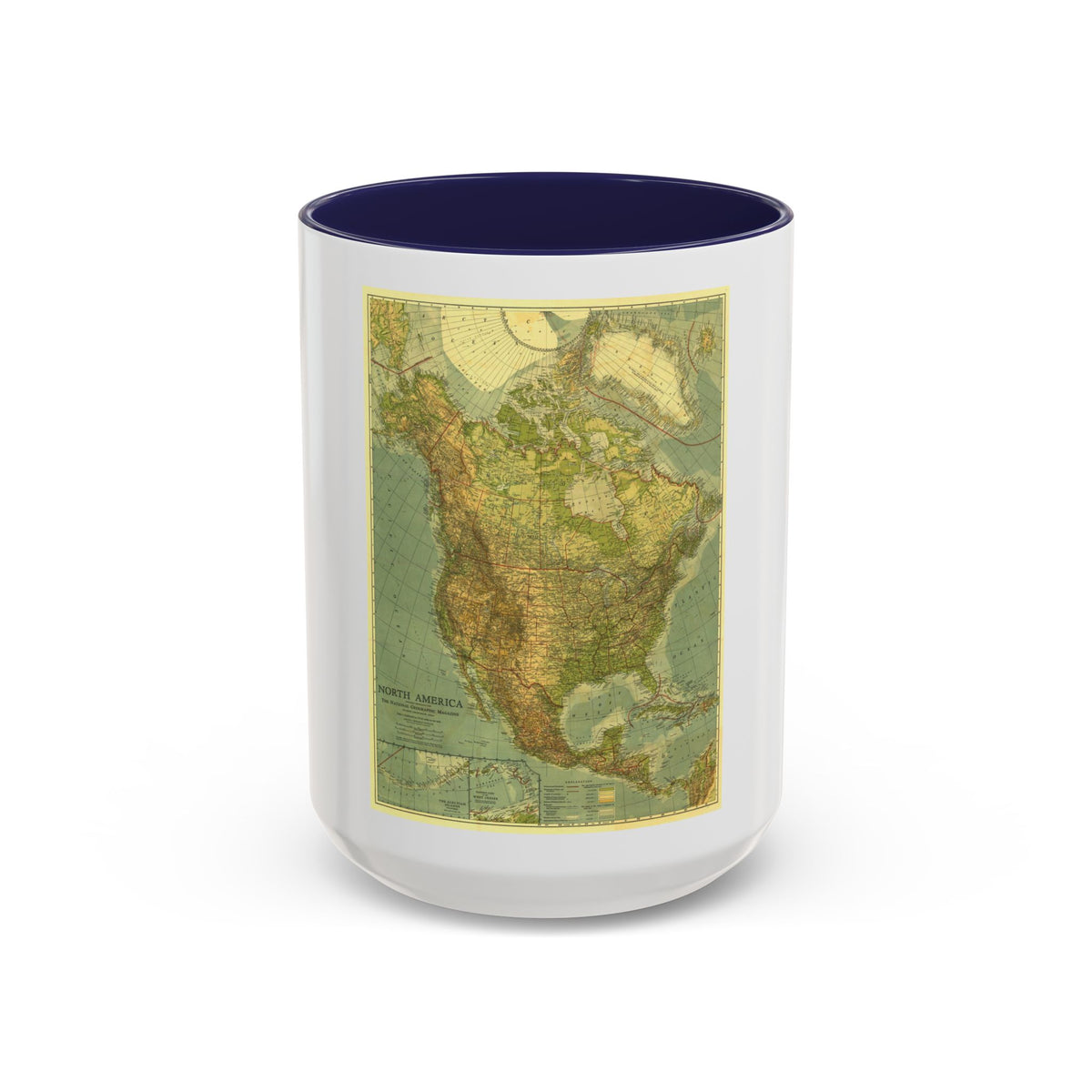 North America (1924) (Map) Accent Coffee Mug