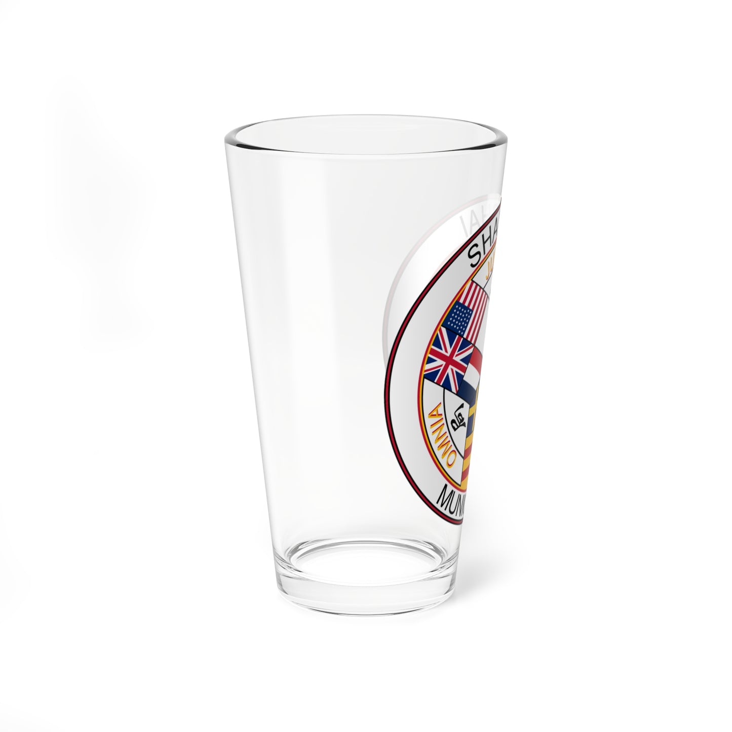 Seal of the Shanghai International Settlement (China) (Coat of Arms) Pint Glass 16oz