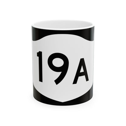 NY-19A (New York) (Road Sign) White Coffee Mug