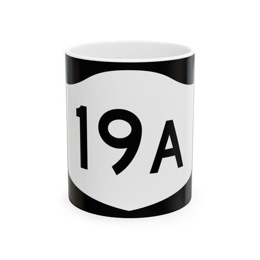 NY-19A (New York) (Road Sign) White Coffee Mug