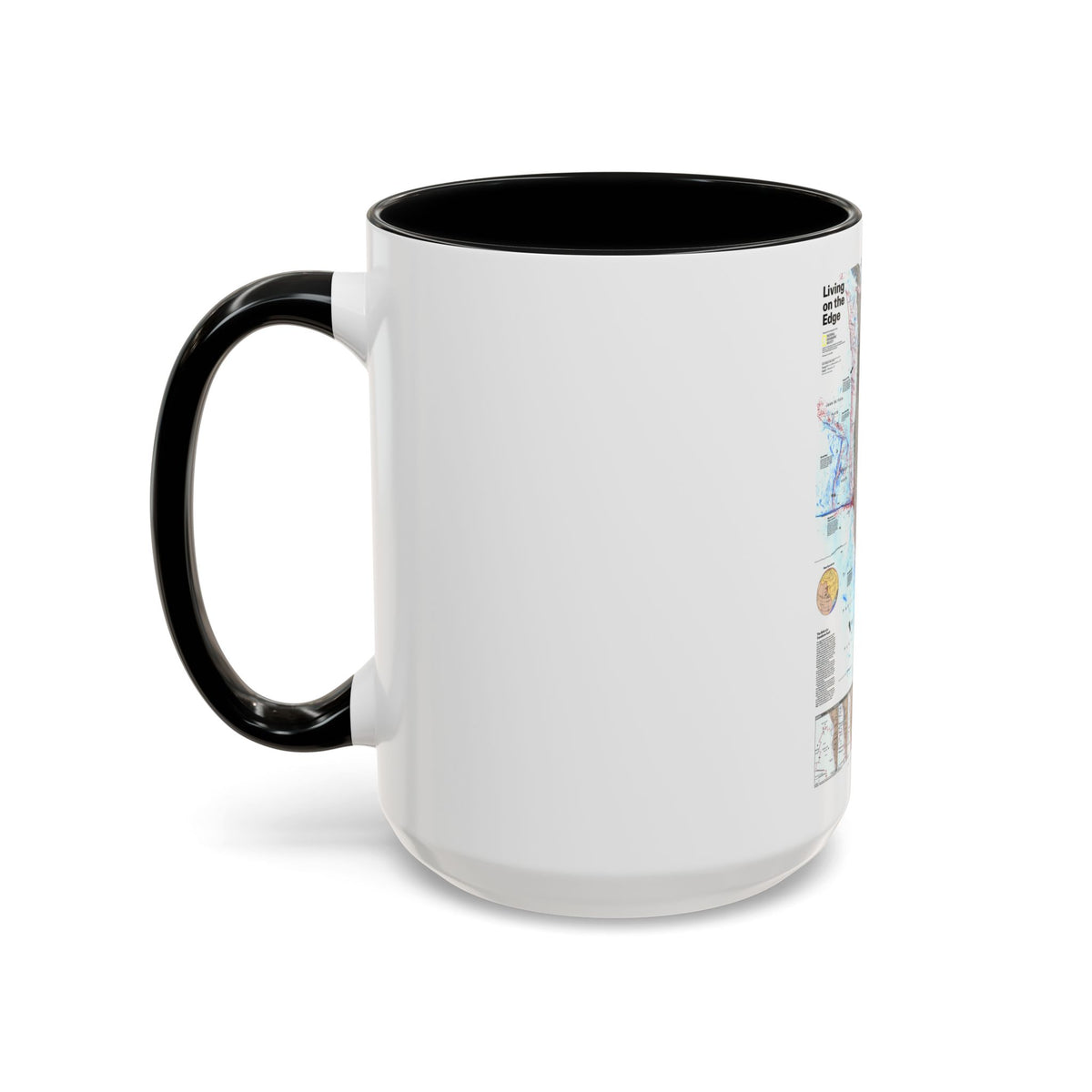 North Amerca - Living on the Edge (1995) (Map) Accent Coffee Mug