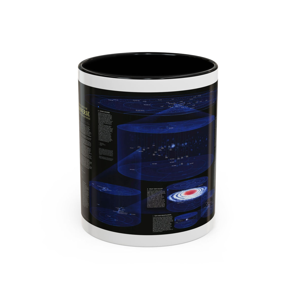 Space - The Universe - Through Time and Space (1983) (Map) Accent Coffee Mug