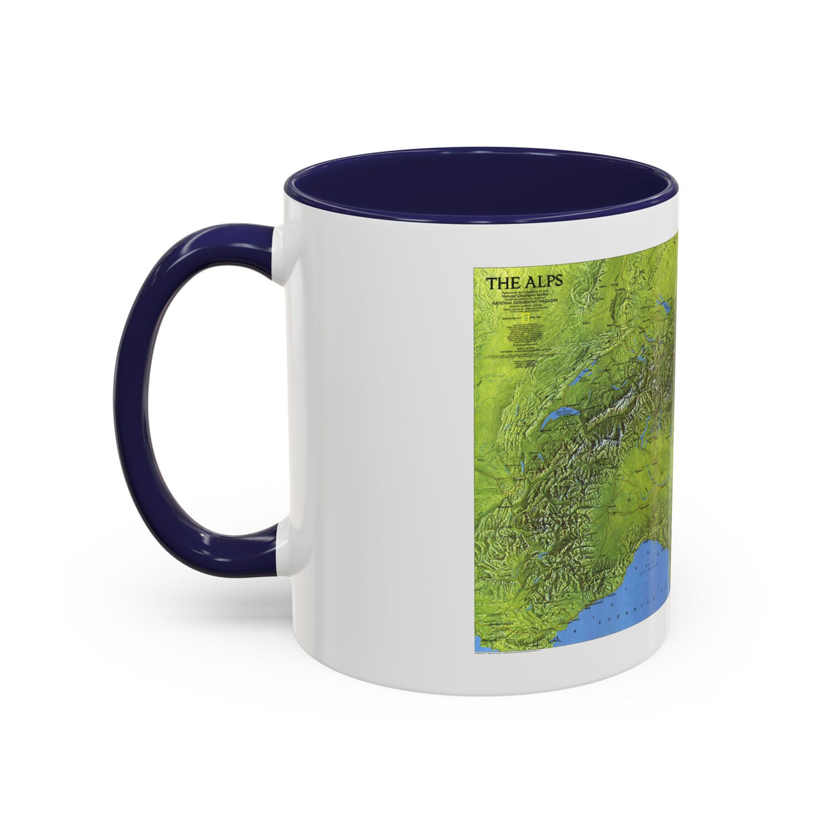 Alps, The (1985) (Map) Accent Coffee Mug