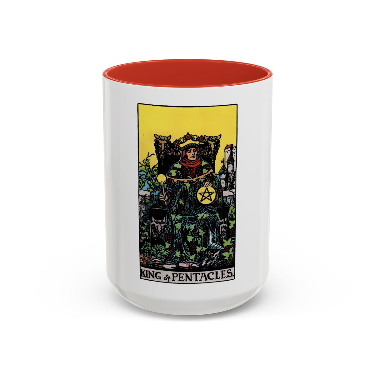The King of Pentacles (Tarot Card) Accent Coffee Mug