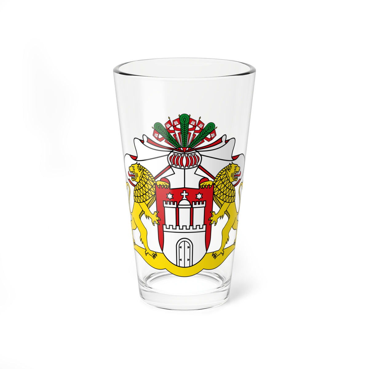Wappen der Hamburgischen Bürgerschaft (Germany) (Coat of Arms) Pint Glass 16oz