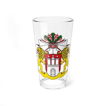 Wappen der Hamburgischen Bürgerschaft (Germany) (Coat of Arms) Pint Glass 16oz