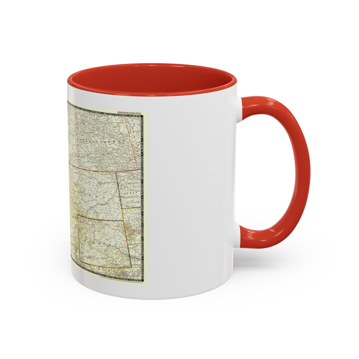 USA - Northwestern (1950) (Map) Accent Coffee Mug