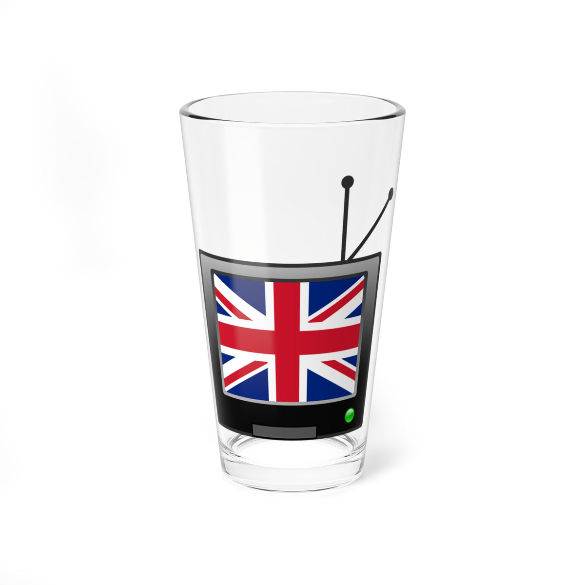 UK TV icon (United Kingdom) Pint Glass 16oz