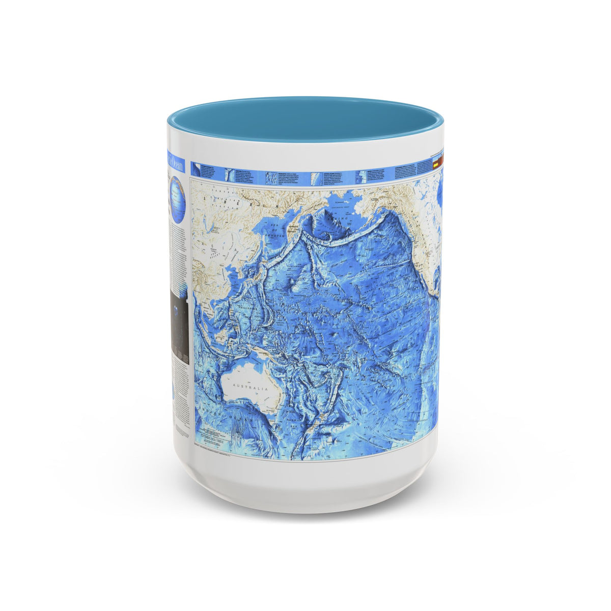 Pacific Ocean (1992) (Map) Accent Coffee Mug