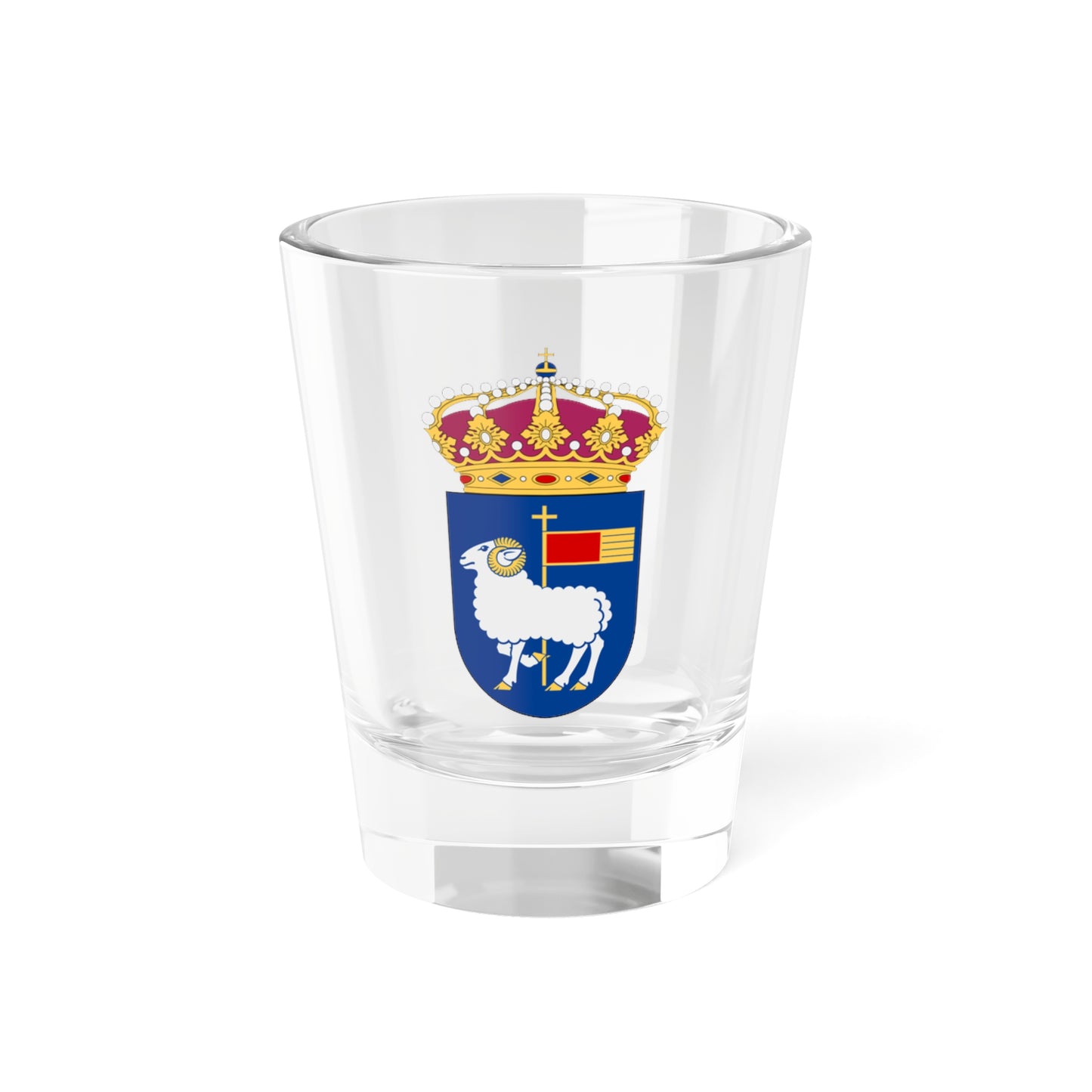 HMS Gotland vapen ubåt (Sweden) (Coat of Arms) Shot Glass 1.5oz